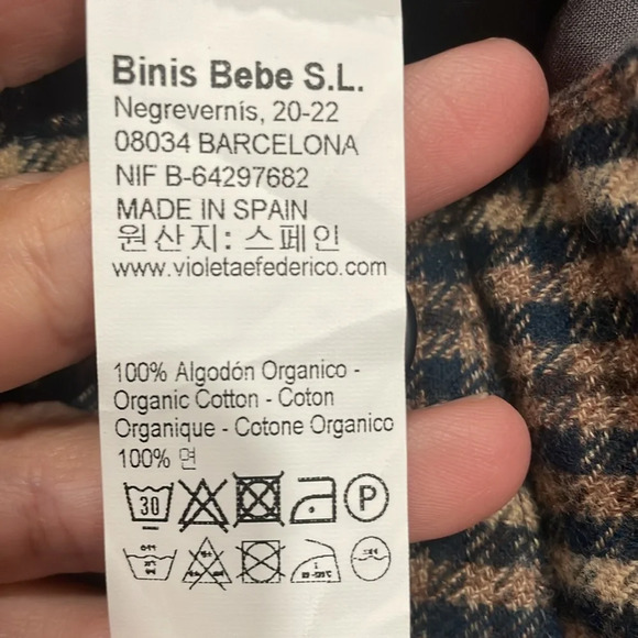 European boys plaid adorable fabric shorts. DESIGNER - Picture 5 of 5